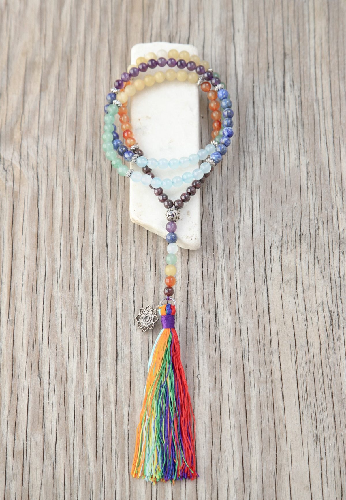 7 chakra mala necklace