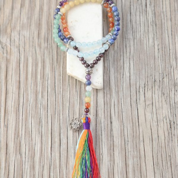 7 chakra mala necklace