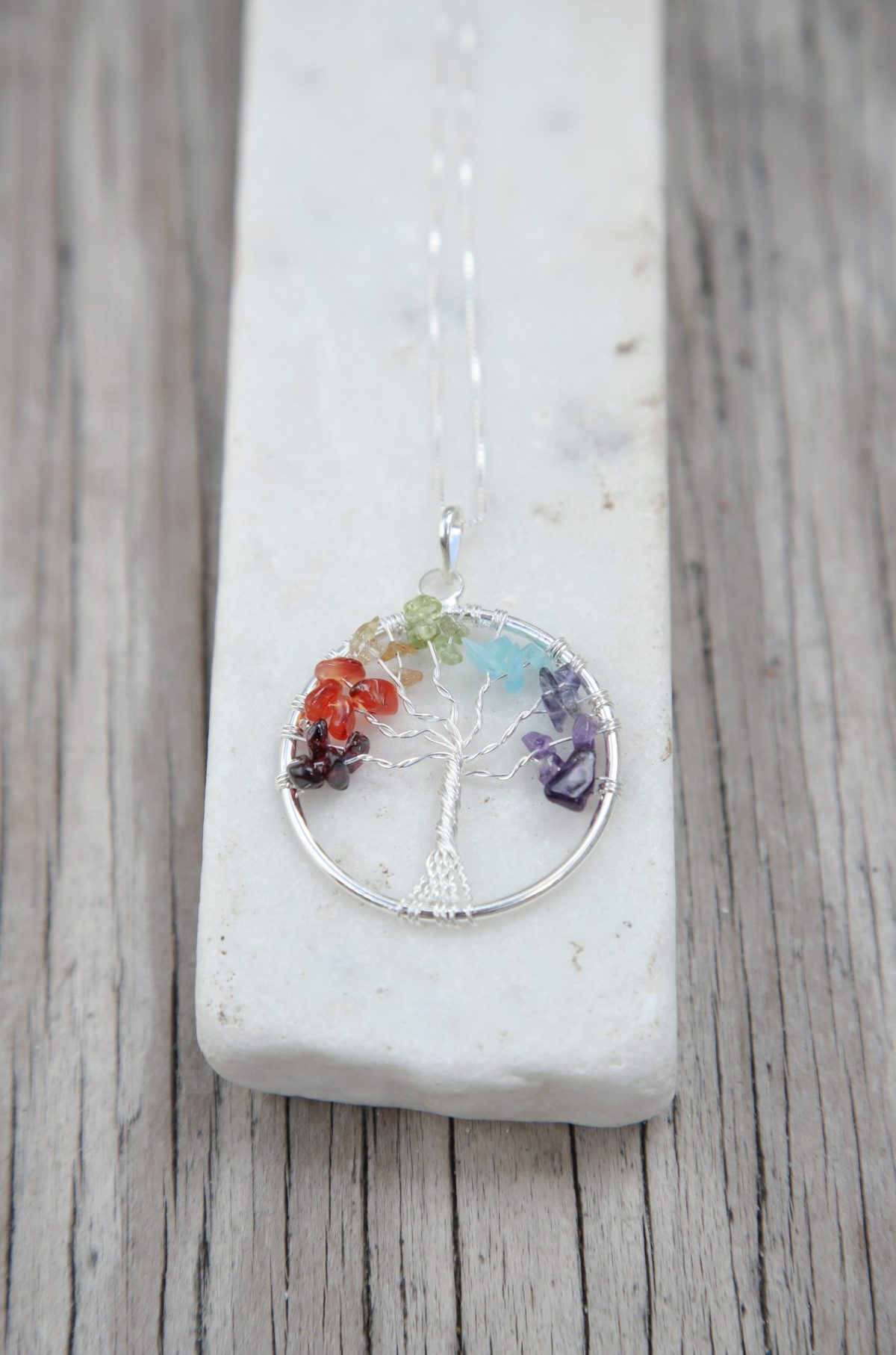 tree of life 7 chakra pendant