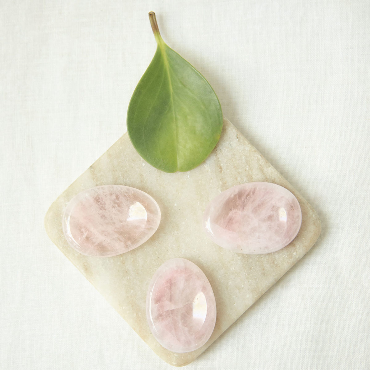 rose quartz worry stone