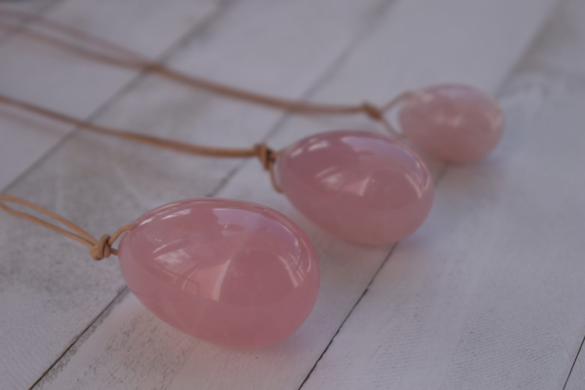 rose quartz yoni eggs