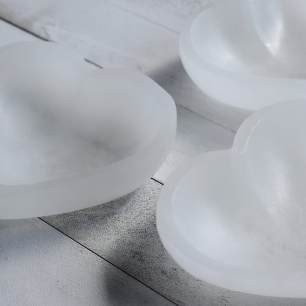 selenite heart bowl