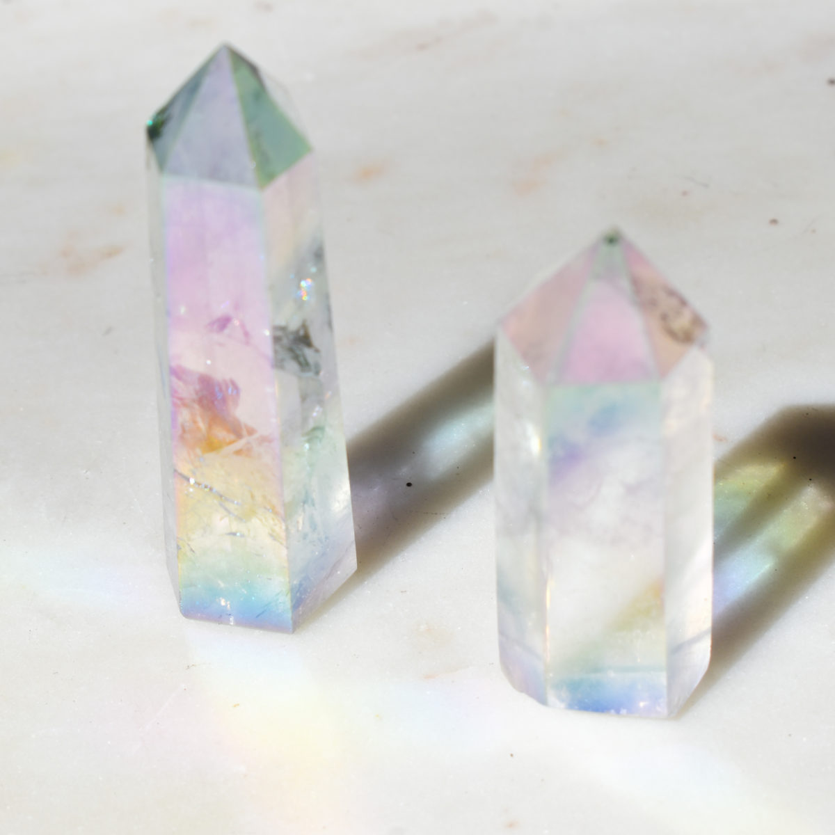 angel aura quartz point