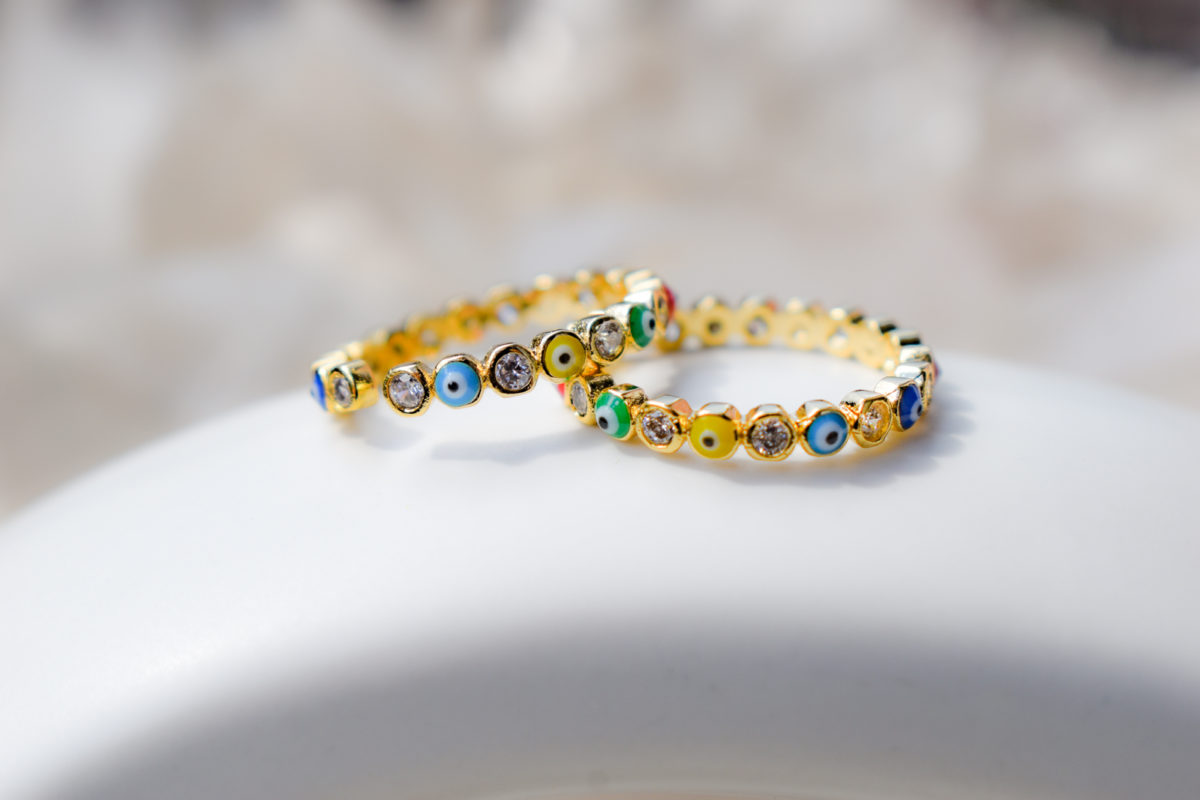 multi color evil eye gf ring