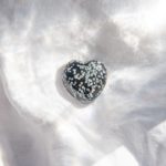 snowflake obsidian gemstone heart