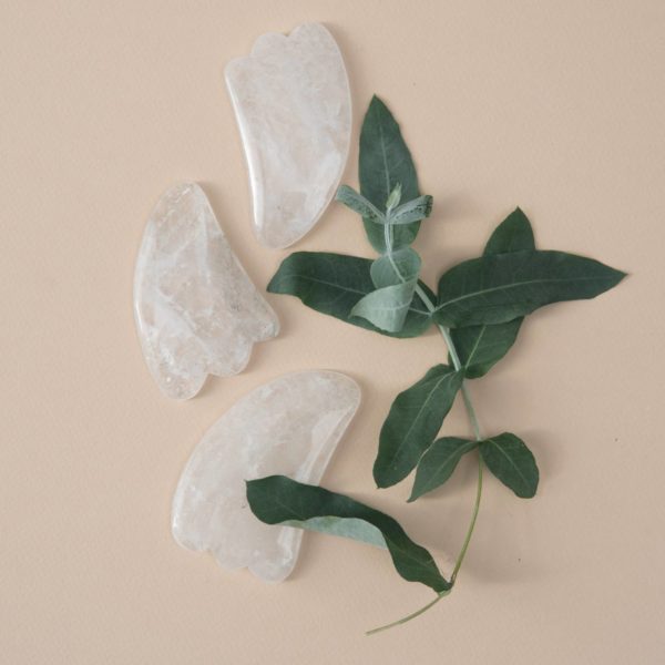 clear quartz gua sha