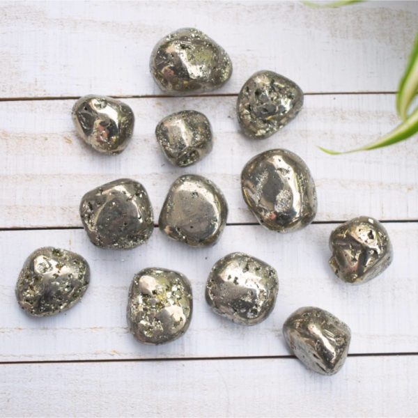 pyrite tumble stone