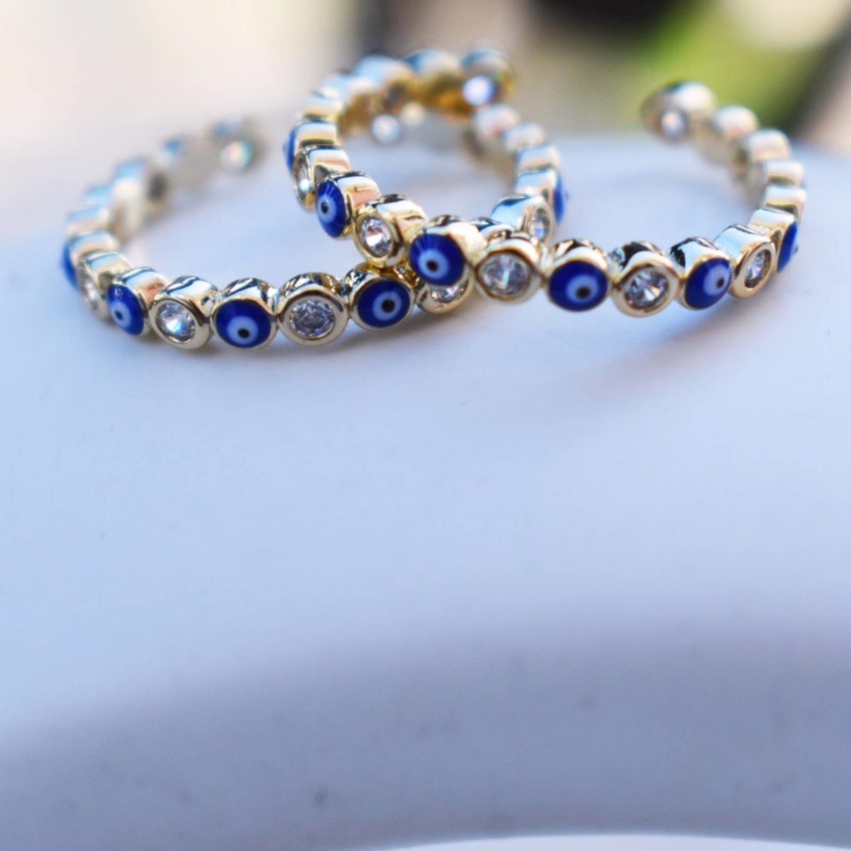 evil eye goldfill ring