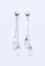 clear quartz double rough point earring