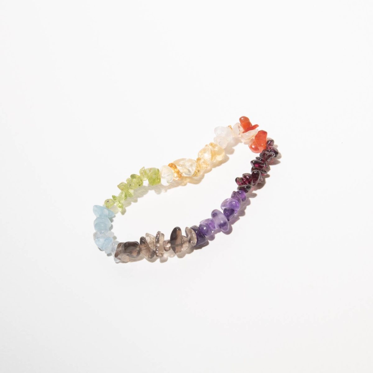 7 chakra chip elastic bracelet