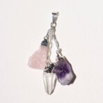 triple rough point pendant