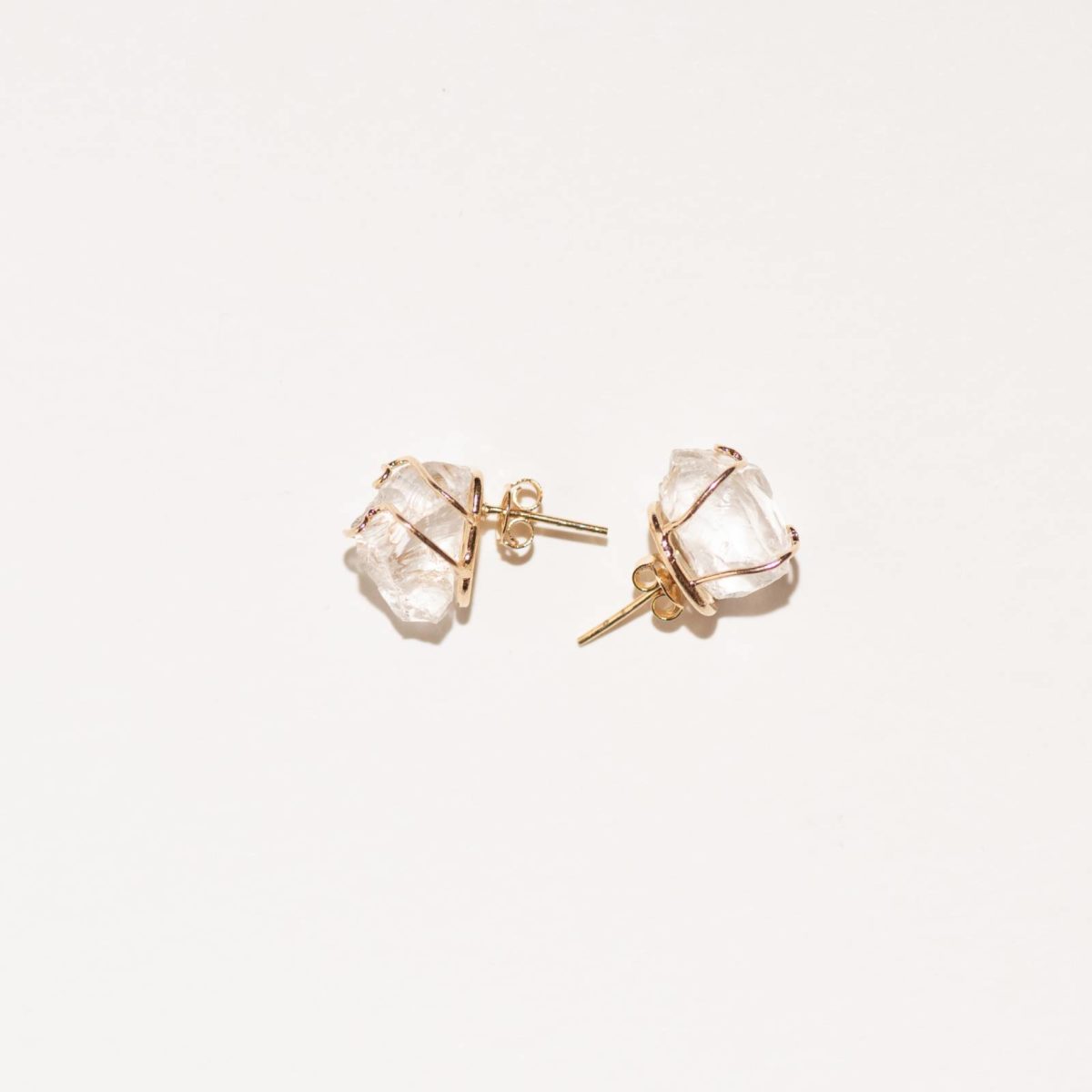 clear quartz earring