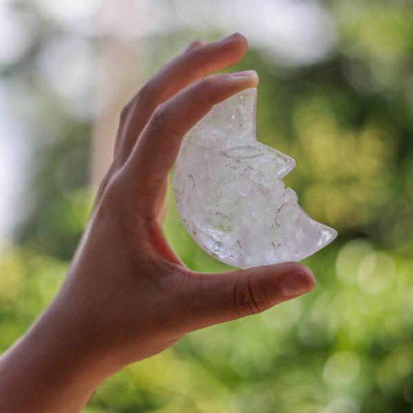 clear quartz moon