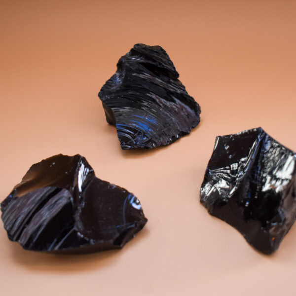 black obsidian rough