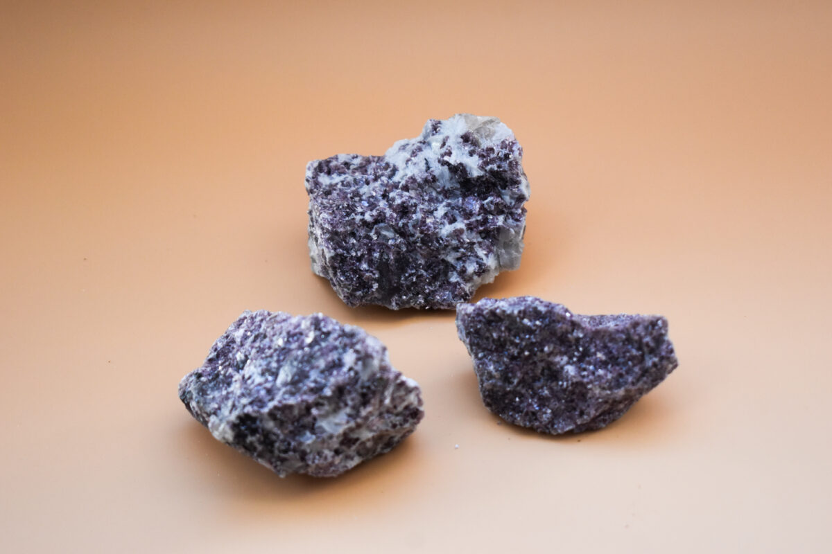 lepidolite rough