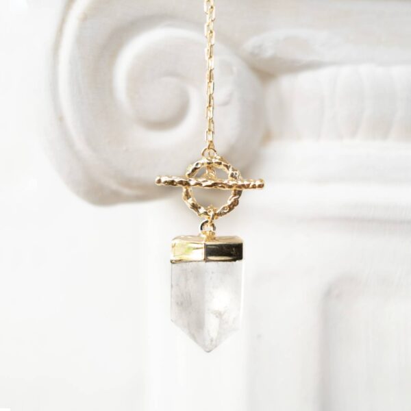 clear quartz necklace