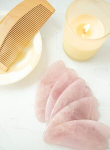 rose quartz Gua Sha tool