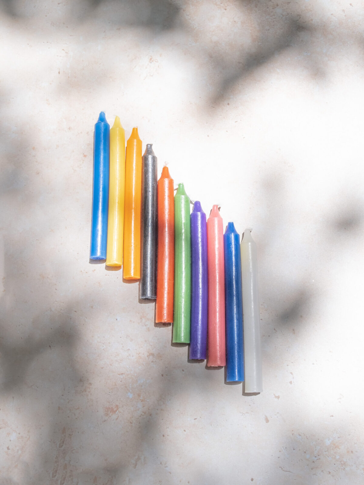 small candle color multi