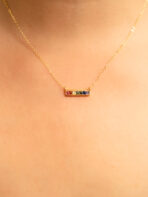 7 chakra zirconia necklace