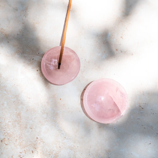 rose quartz mini round bowl
