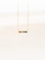 7 chakra zirconia necklace