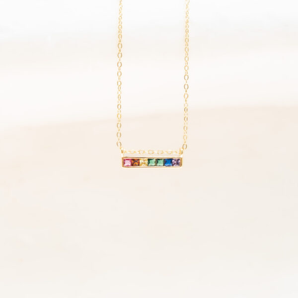 7 chakra zirconia necklace