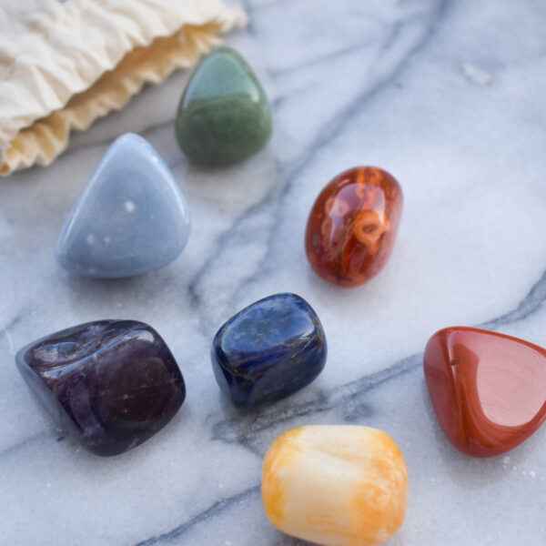 7 chakra tumbled stone set