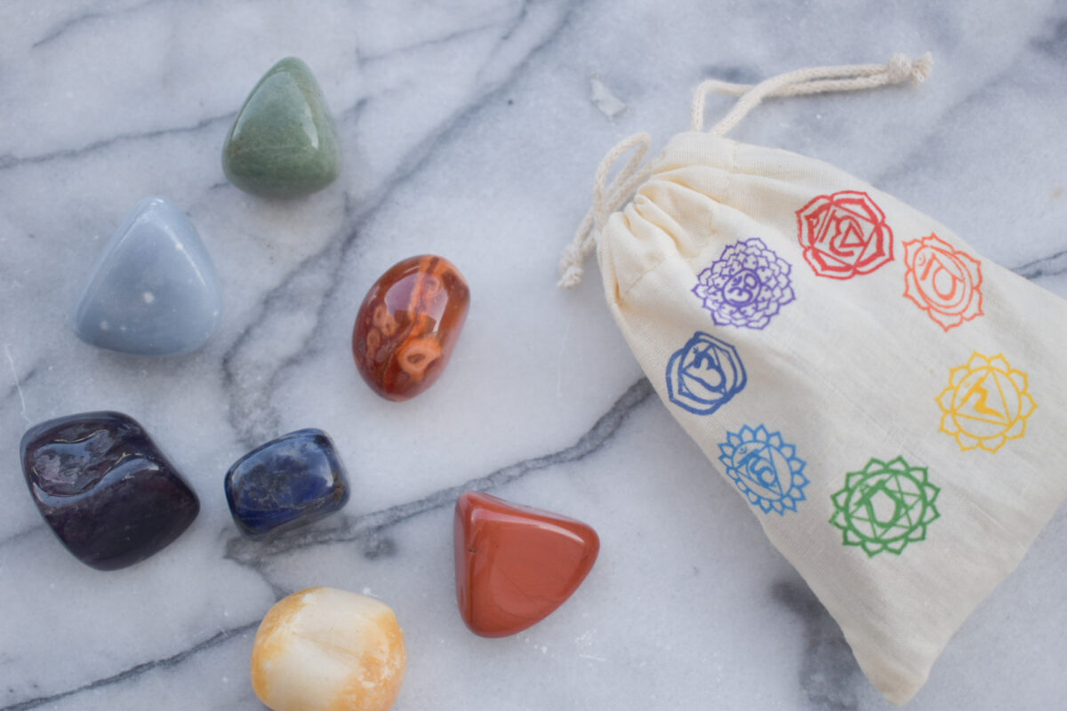 7 chakra tumbled stone set