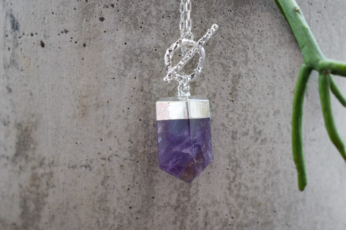 amethyst point necklace