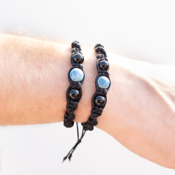 Larimar Macrame Bracelet