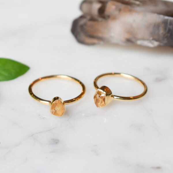 Citrine 18 Karat Gold Filled Ring