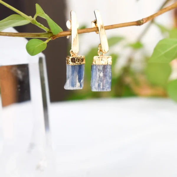 Blue Kyanite Gold Filled Small Earrings